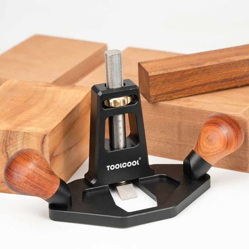 TOOLCOOL Router Plane Handheld Woodworking Tool Simple and Effective Plow Plane for Tuning Joinery Cutting Grooves Mortise (Wood Grip) Wooden Grip