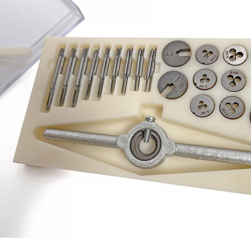 31pcs Micro Metric Tap and Die Set M1-M2.5, Replacement for QingYJ U7V-9PB-MX3394, Thread Repair Kit for Small Electronics/Watches/Models (OEM: FZ-TD331S)