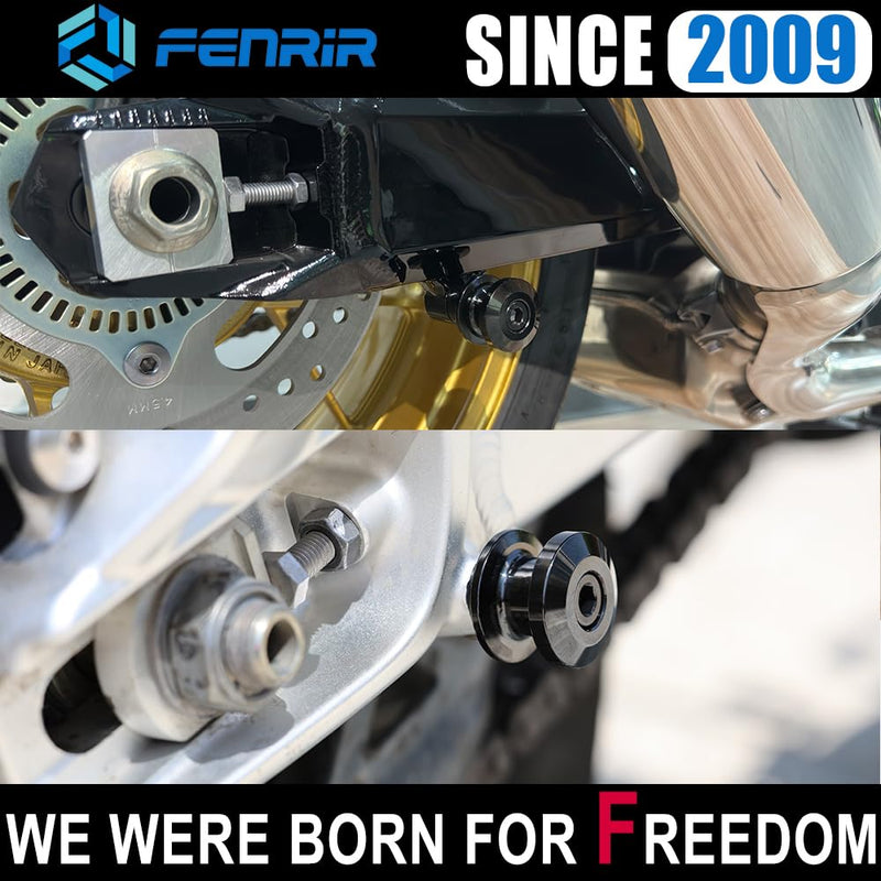 FENRIR Motorcycle Swing Arm Spools Paddock Stand Bobbins Cotton Reels Sliders for M8 ZH2 Z900 Z650 ZX10R ZX6R ZX4R Ninja CBR1000RR-R/RR CBR600RR S1000RR S1000R GSXS1000 GSXR1000 GSXS750 Street Triple