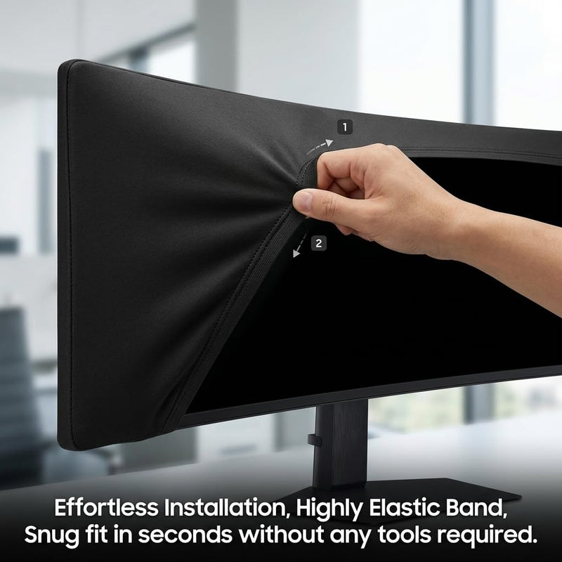 Dust Cover for Samsung 34" Odyssey G5 Gaming Monitor, Neoprene | Compatible with G55T, G55A, 1.5mm Thick Neoprene for Ultra-Wide Curved Screen, Waterproof, Anti-Scratch & Anti-Fingerprint