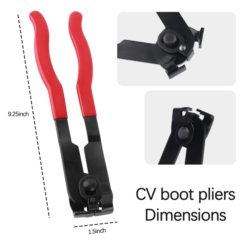 CV Boot Clamp Pliers Kit,10PCS CV Boot Clamp + 1PCS Ear Clamp Pliers,Universal Car Accessorie(Clamp Pliers/1PCS) Clamp Pliers/1pcs