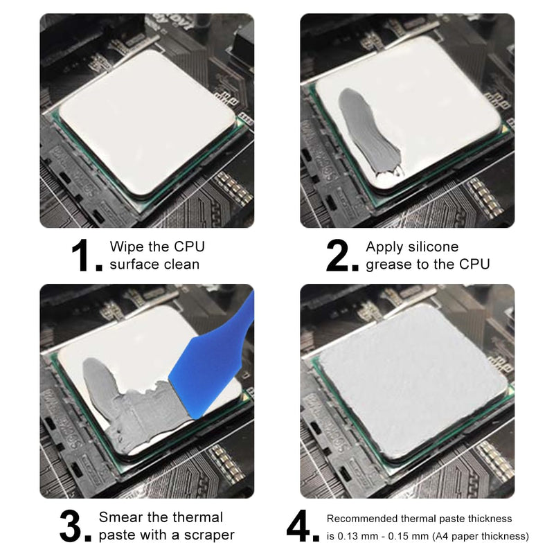 5PCS Thermal Paste Kit HY810 5G/Pcs,Compatible All Processors CPU,GPU -PC,PS4,Collocation Heatsink Thermoelectric Cooler Compatible with Gaming Consoles/Devices