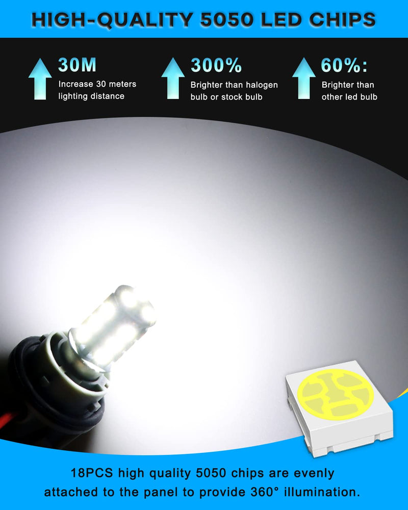 Qoope 6-Pack 1076 LED Bulb for RV, 1142 1004 BA15D White Light Bulb Replacement for 12V Camper Trailer Motorhome Boat Interior Light, 5050 18SMD Double Contact Bayonet,#90 Yard Landscape Bulb 6Pack