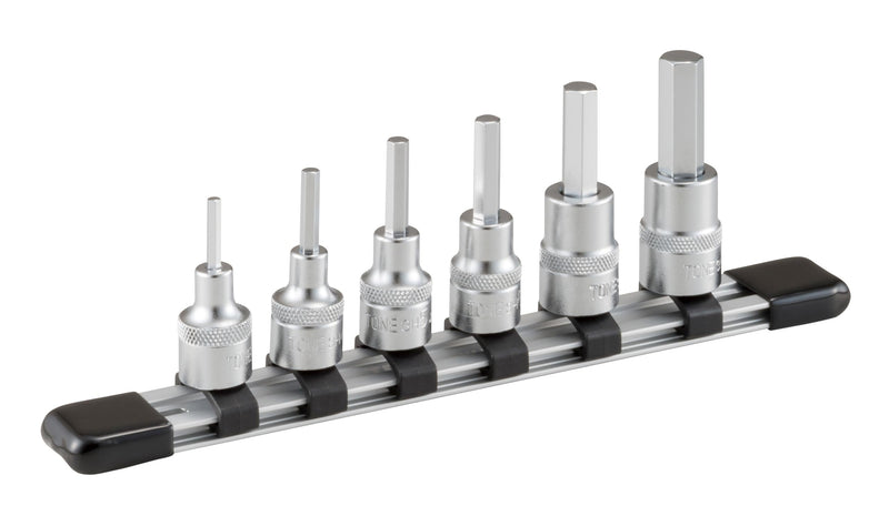 TONE Hex Socket Set with Socket Holder HH306 3/8" Inch Drive 6-Piece HH306: Contents: 6 pieces