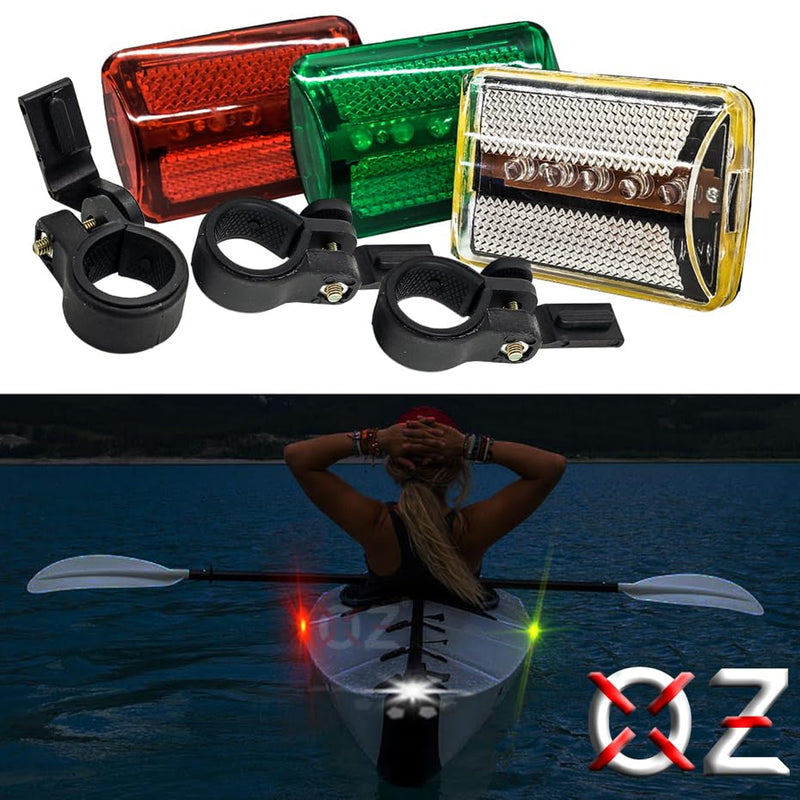 OZ-USA® Navigational Clip On Boat Light LED Marine Yacht Sailboat Zodiac Jetski Airboat Trawley Kayak Canoe Tugboat Fishing Vessels