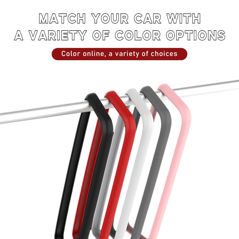 Car Rear View Mirror Protector Frame, Silicone Auto Rearview Edge Protection Cover Compatible with Model 3 Model Y, Interior Rear View Trim Frame Decoration, Car Accessories (Pink) Pink-1PCS