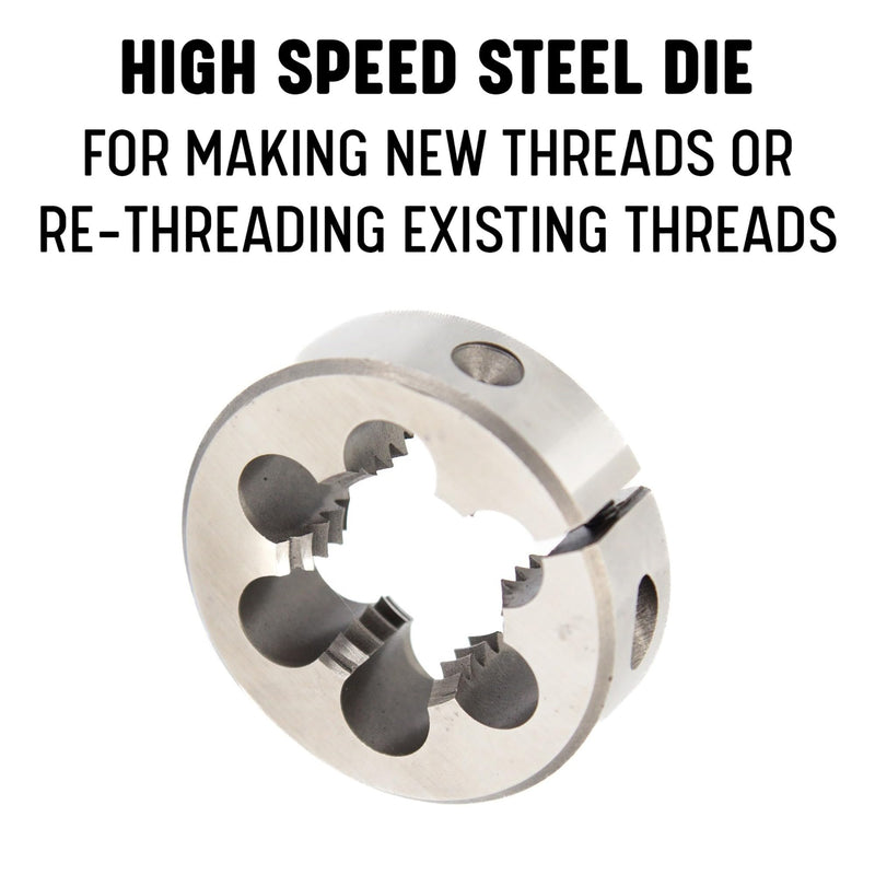 Drill America 1/2"-14 NPS 2" OD High Speed Steel Round Adjustable Pipe Die, DWT Series DWTH2-12NPS