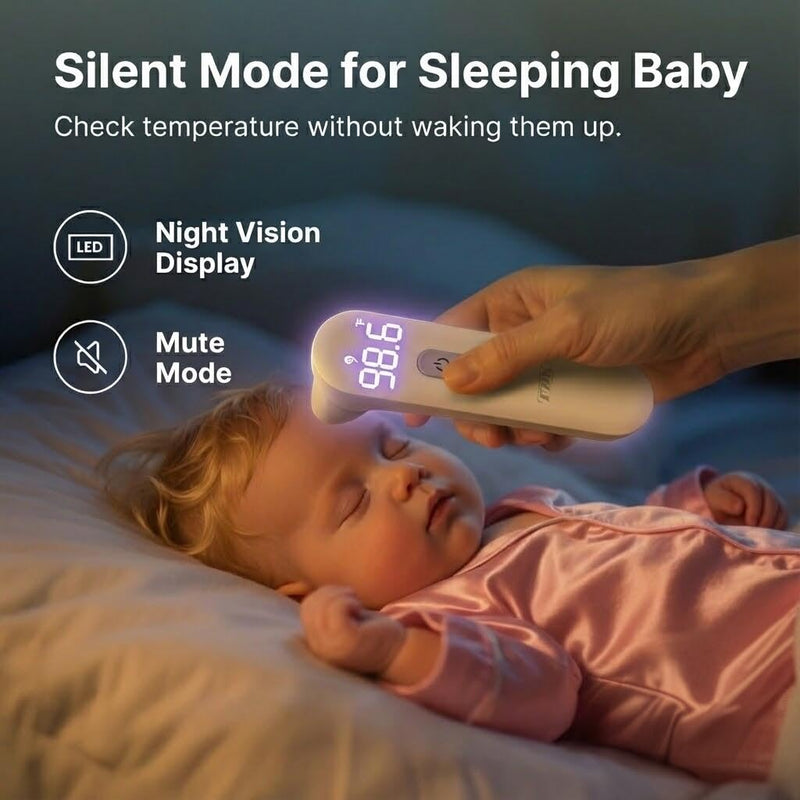 FDK Ear Thermometer for Adults and Kids, Digital Accurate Ear and Forehead Thermometer Medical Grade with Fever Alarm, 1 Second Fast Reading LED Clear Display Silent Mode