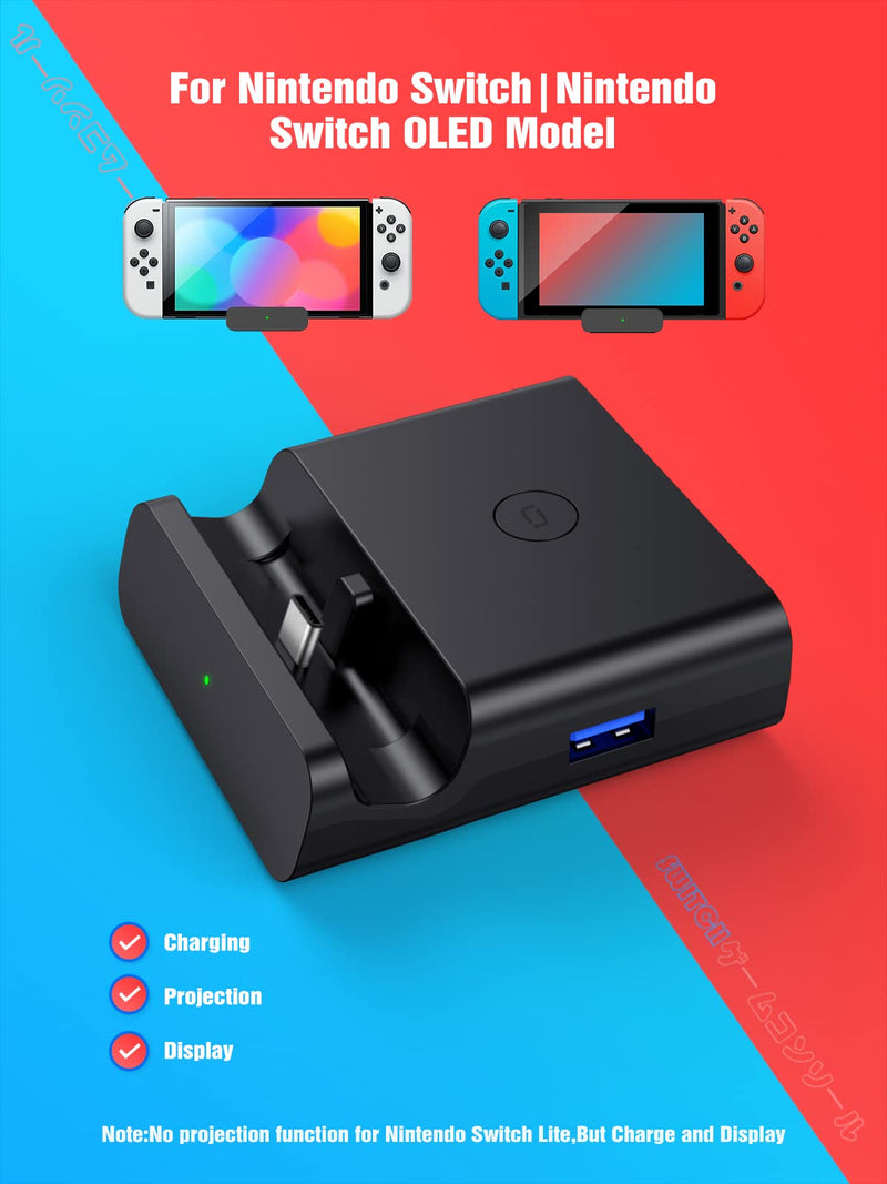 NEWDERY 2PCS Different TV Docking Stations for Nintendo Switch/Switch OLED