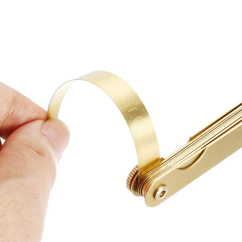 uxcell Metric Thickness Feeler Gauge 0.05-1mm 13 Blades Brass Measuring Tool for Width Gap
