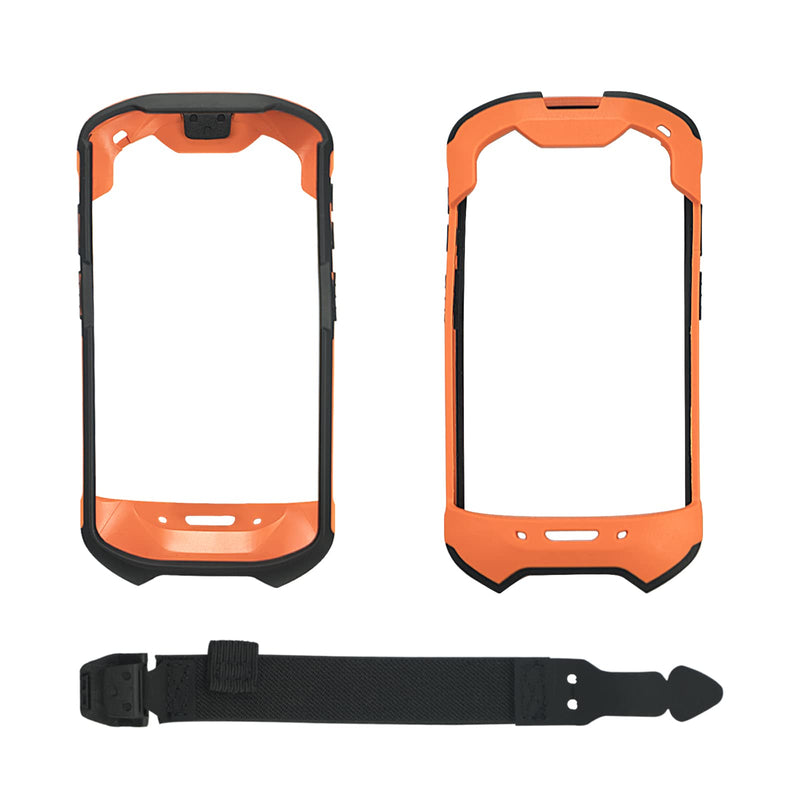 Protective Cover Case Rugged Boot with Hand Strap for Zebra TC51 TC52 TC56 TC57 TC510K,Case for Handheld Barcode Touch Mobile Computer,Scanner Accessories (Orange) Orange