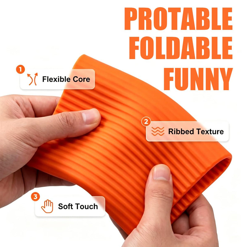 Portable Foldable Silicone Phone Laptop Pad Stand Orange | Eazy to Use,Suitable for office home travel,phone laptop pad holder whitch anti-slip