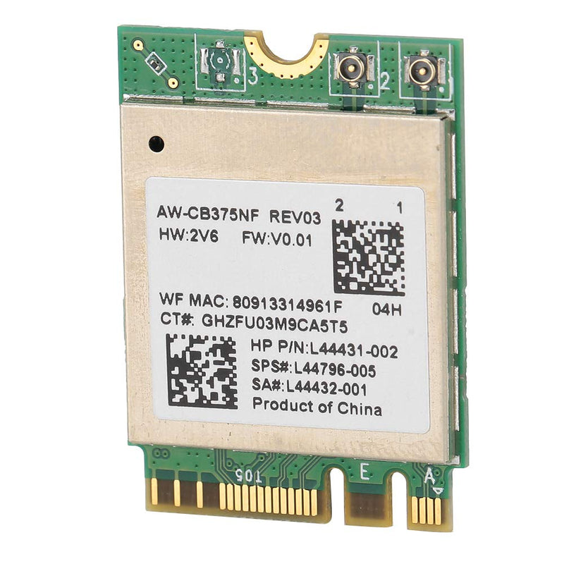 Wireless Network Adapter, Dual Band Wireless 2.4G/5Ghz Maximum 867Mbps NGFF M2 Bluetooth 5.0 Adapter, 802.11AC Compatible with 802.11A/B/G/N, RTL8822CE