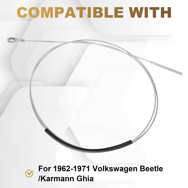 Partsflow Clutch Cable Compatible With Volkswagen Beetle 1970-1971 1.6L/1967-1969 1.5L/1962-1966 1.2L/1966 1.3L 113721335A 111721335E