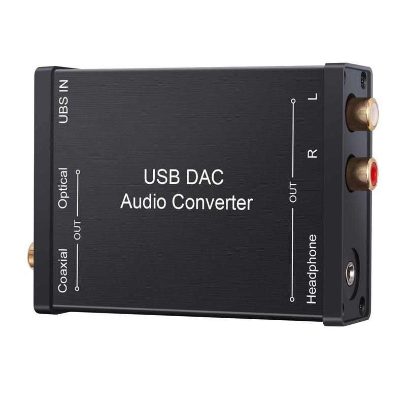 LiNKFOR USB to SPDIF Coaxial RCA and 3.5mm Headphone Jack Converter - Optical Audio Adapter - PCM for Windows, Mac, PS4, PS3 USB DAC