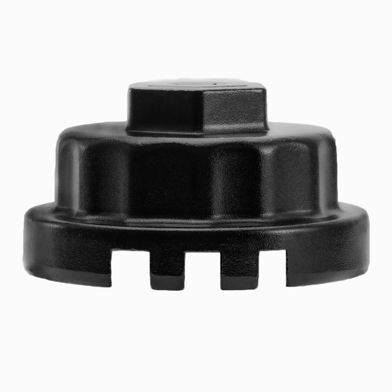 64mm 14 Flutes/4 Slots Oil Filter Cap Wrench Removal Tool Socket Compatible with Toyota, Lexus, and Scion Vehicles Equipped with 2.5L to 5.7L engines, Black Heavy-Duty Aluminum 4 Slot