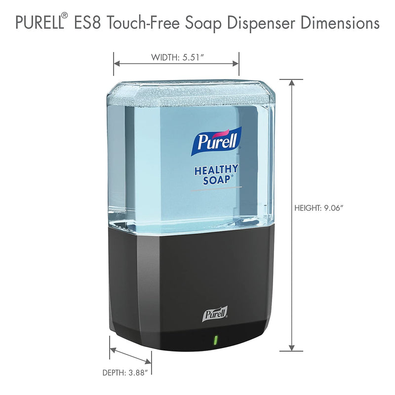 PURELL ES8 Automatic Soap Dispenser, Graphite, for 1200 mL PURELL ES8 HEALTHY SOAP Refills (Pack of 1) - 7734-01 - Manufactured by GOJO, Inc. 1 Count (Pack of 1)