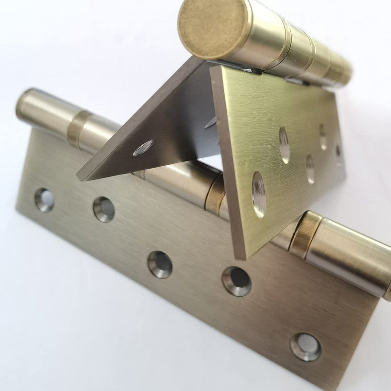 Hyever2 Pcs 6" Stainless Steel Ball Bearing Door Hinges with Square Corner for Heavy Duty Wood Door Non-Mortise Door Hinges with Mounting Hardware, Brushed Surface 2pcs Green