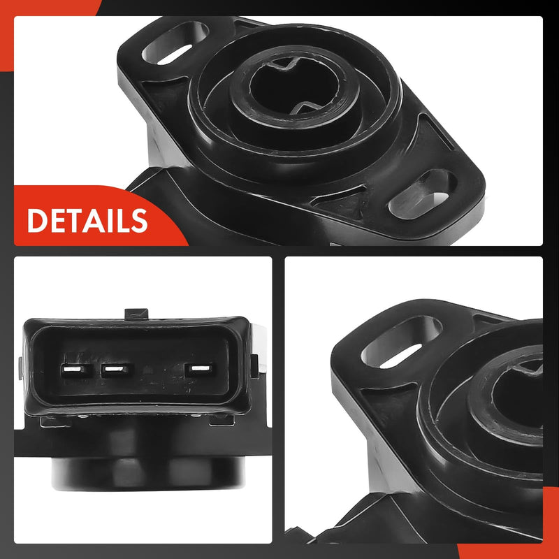 A-Premium TPS Throttle Position Sensor with 3-Pin Plug Compatible with Mitsubishi Outlander 2003, Lancer 2003 2004 2005 2006 L4 2.0L 2.4L, Replace# MD628074