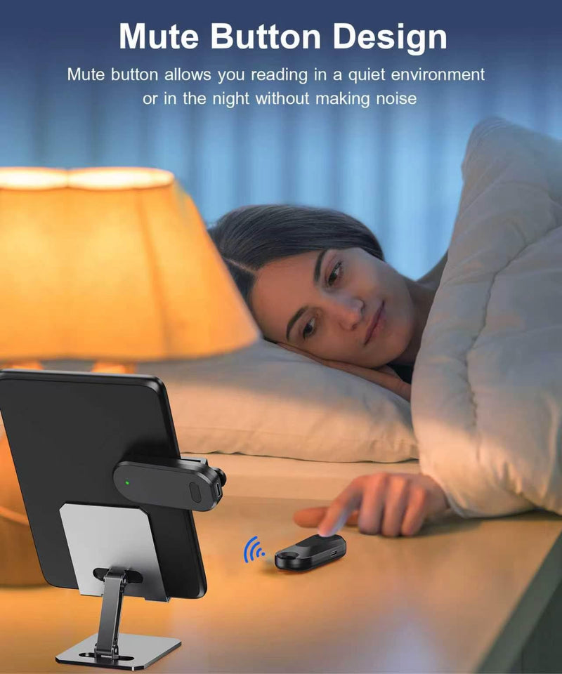 Remote Control Page Turner for Kindle Paperwhite Oasis Scribe Kobo E-Readers，Camera Remote Shutter Clicker for iPad iPhone Android Tablet，Scroller Remote for TIK Tok Video Taking