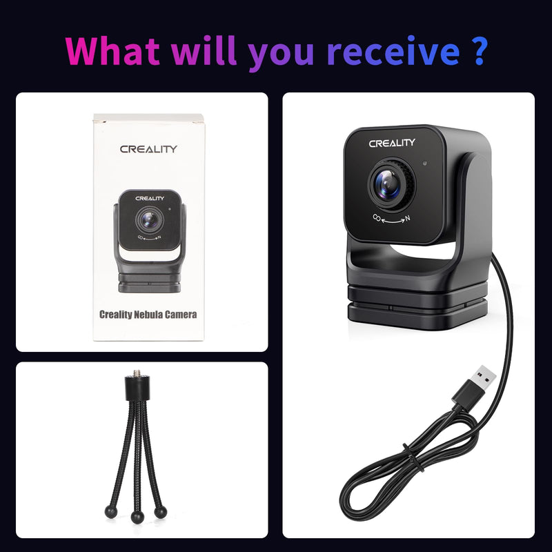 Creality Official Nebula Camera, 3D Printer Camera Night Vision Function 24-Hour Monitoring of Printing, Campatible Sonic Pad/Nebula Pad/Ender 3 V3 KE/Ender 3 V3/Ender 3 V3 Plus/CR 10 SE