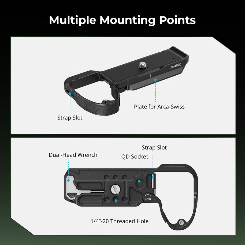 SmallRig A7R VI Baseplate, Mount Plate for Sony Alpha 7R VI, 98g Lightweight, Plate for Arca-Swiss, 1/4"-20 Threaded Holes, Ergonomics Design