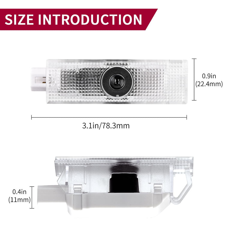 Never Fade Alfa Romeo Door Light Logo, Projection Ghost Shadow Welcome Puddle Light Compatible with Stelvio Mito Giulietta Giulia 147 159 Accessories (White) White