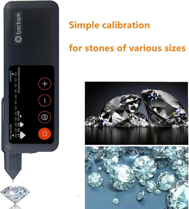 Rechargeable Diamond Tester, High Accuracy Diamond Tester Pen with UV Light,Jewelry Gem Tester Pen,with 365nm UV Light,Portable Gem Checker for Novice & Experts (Rechargeable Diamond Tester) Rechargeable Diamond Tester