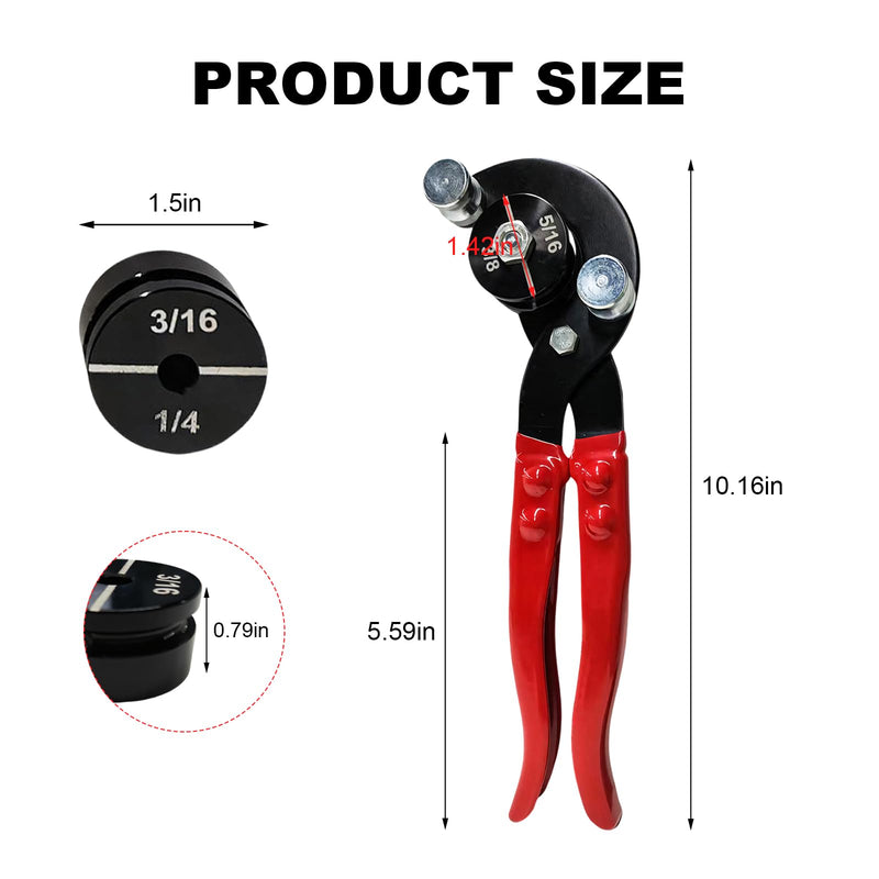 4 in 1 Tube Bending Pliers, 3/16" 1/4" 5/16" 3/8" Professional Brake Lines Bending Tool, 90 Degree Manual Tubing Bender for Copper Brass Aluminum and Thin Steel Pipes