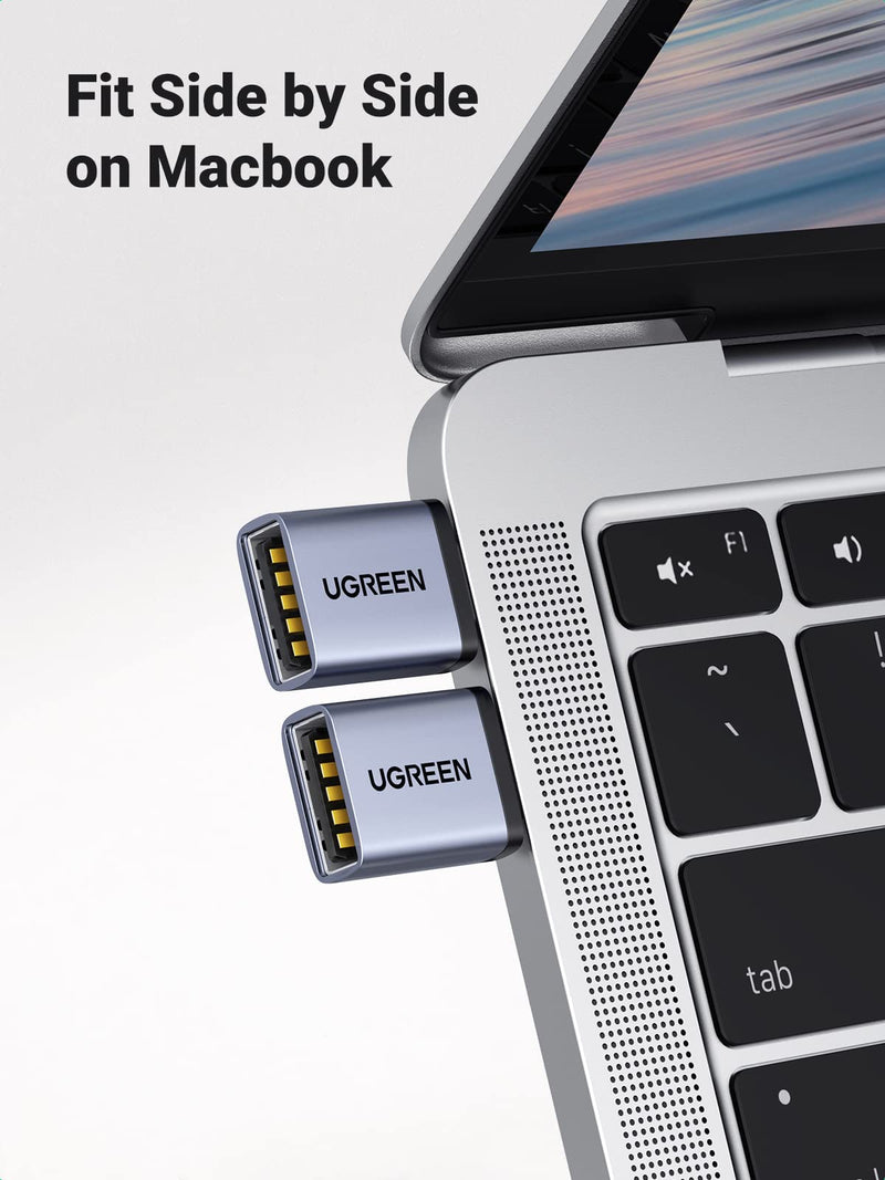 UGREEN USB 3.0 Switch 2 Computers Sharing USB C & A Devices Bundle with USB to USB C 3.0 Adapter 2 Pack