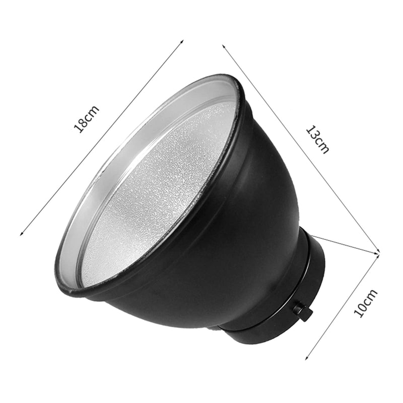 Soonpho Standard Reflector Beauty Dish Diffuser Lamp Shade 7"/ 18cm Photography with 10°/20°/30°/40°/50°/60° Degree Honeycomb Grid,6 Colors Soft Cloth for Studio Strobe Flash Light Speedlite
