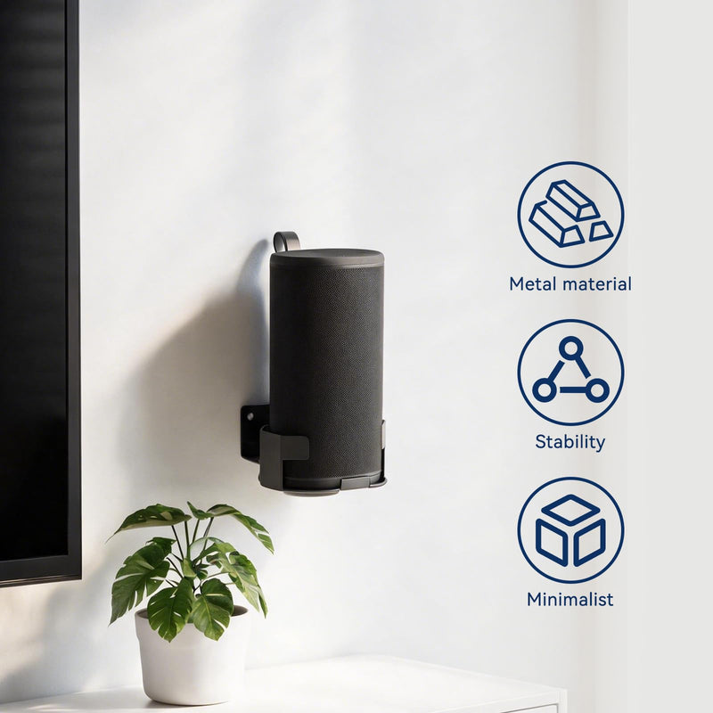 shinar Speaker Wall Mount Bracket Holder Compatible with Sonos Play Black | Metal Mount Accessory Stand Mount-Space Saving Compatible with Play 2026 Bracket Max.10kg Supports the use of Charging Base