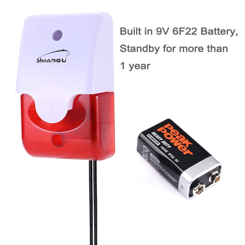 High / Low Water Level Sensor Detector Alarm 120 dB Red Strobe Siren, Adjustable Alarm Volume, Sump Bobber Water leak Sensor,16.4ft Probe Cord, Suitable for Water Tank/Aquarium, Swimming Pool/Basement L35