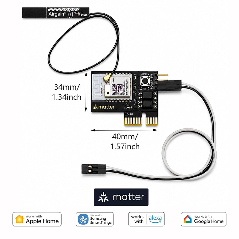 Remote PC Power Switch, Wireless Remote Power On/Off Switch | for Desktop Computer, Work with Homekit, Apple Home, Siri, Alexa, Google, SmartThings