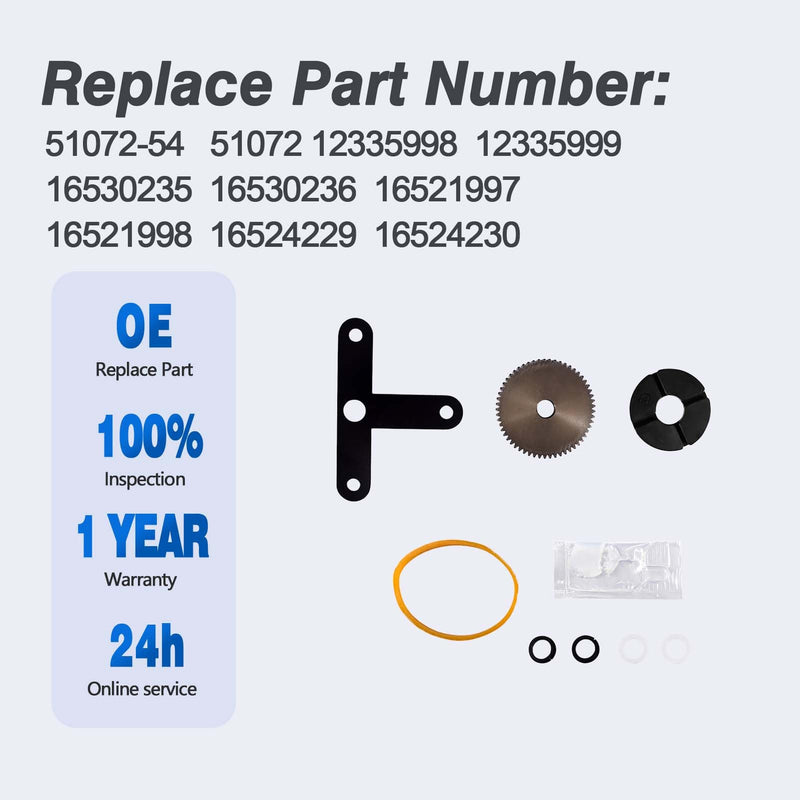 51072-54 Headlight Headlamp Motor Repair Kit with Fix Brass Gear Compatible with 2000-2004 Chevy Corvette C5 1993-2002 Pontiac Firebird Trans Am 1992-1994 Sunbird 1991-1996 Saturn headlight motor