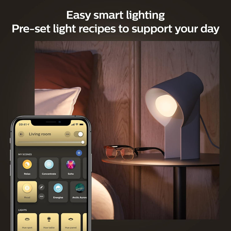 Philips Hue Smart 60W A19 LED Bulb - White Ambiance Warm-to-Cool White Light - 2 Pack - 800LM - E26 - Indoor - Control with Hue App - Works with Alexa, Google Assistant and Apple Homekit Classic