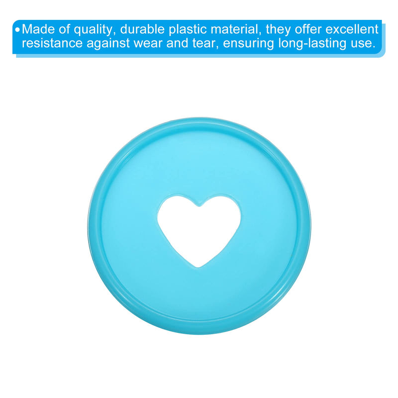 PATIKIL 35mm Plastic Book Binding Discs, 22 Pack Discbound Expansion Discs Heart Binder Rings for DIY Notebook Planner, Blue