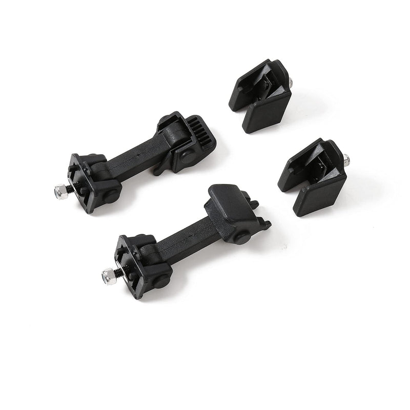 JeCar Hood Latches Factory Style Hood Catch Kits Exterior Accessories for Jeep Wrangler JK JKU 2007-2018, Black