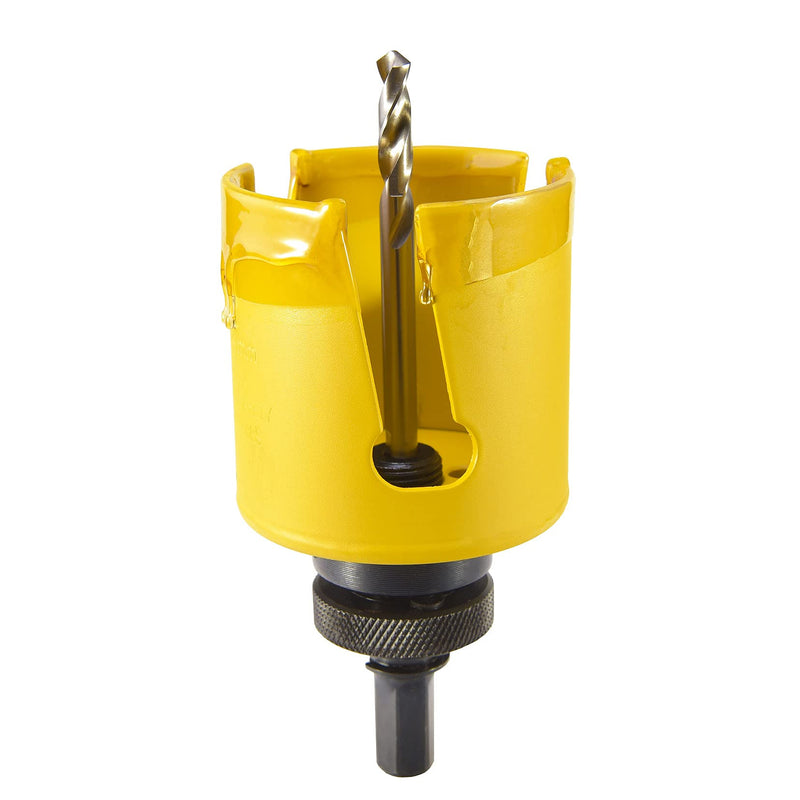 MaxTool 2-1/2" TCT Hole Saw 64mm Carbide Tip Holesaw 2.25" Deep with 5/8-18 Thread Arbor Pilot Drill 3-Piece for Tough Abrasive Material; CT00Y57R232A