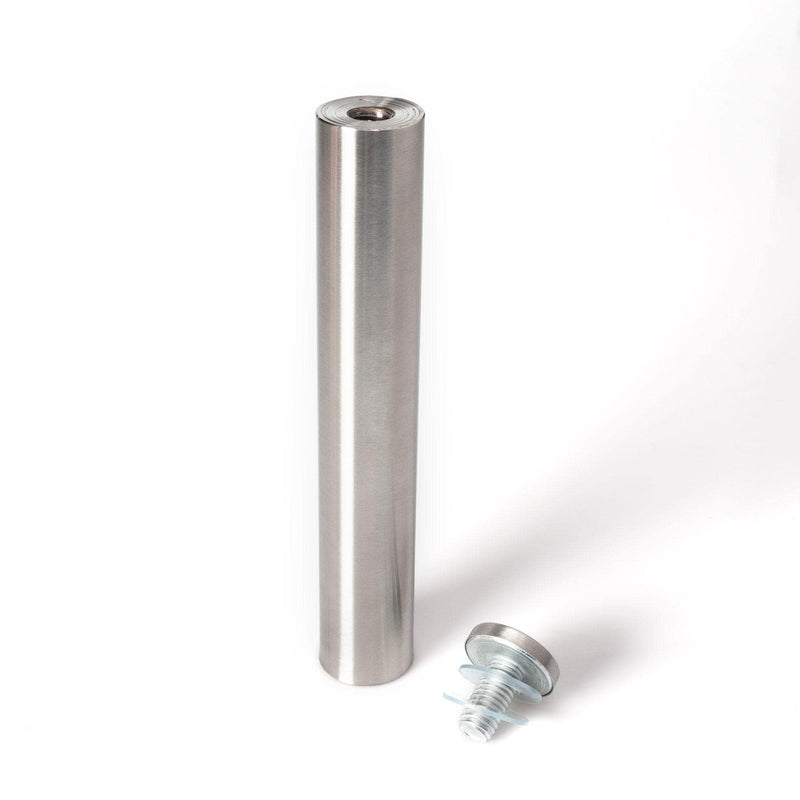 Stainless Steel Standoff 1 Inch Diameter x 6 Inch Barrel Length Brushed Finish for PVC, Glass and Acrylic Sign Stand Off Wall Anchors and Screws 4 Piece Pack for Heavy Signs