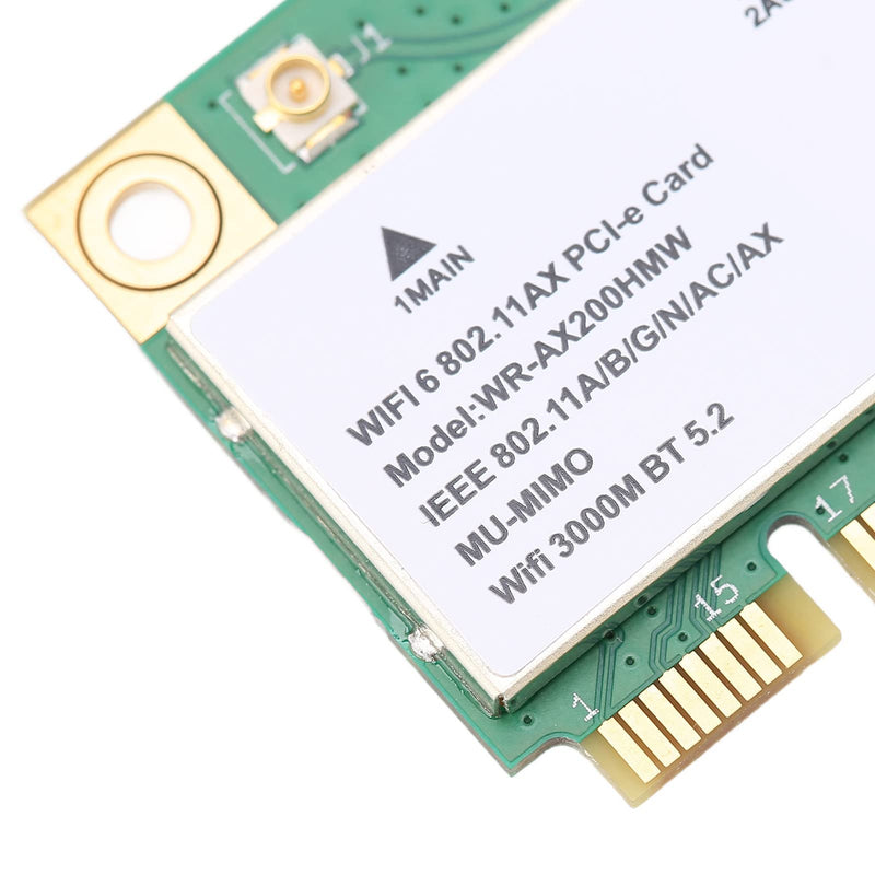 AX200HMW 6 Card Band 802.11 A/B/G/N/AC/AX Half Mini PCI-E Card Network Adapter BT5.2 for PC, Laptops, Only for WIN10 (64bit)