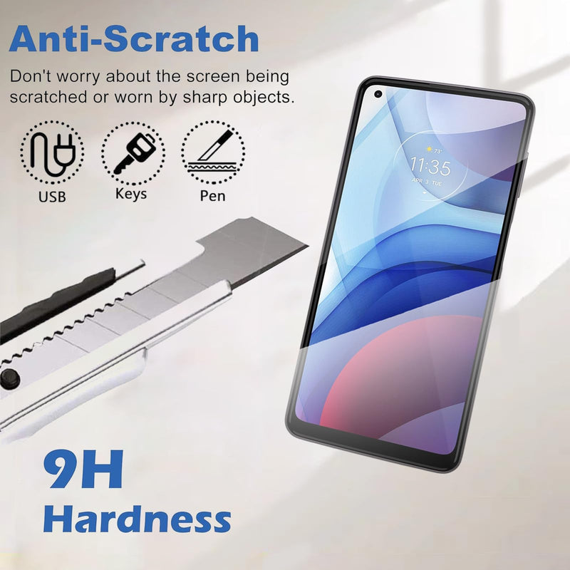 Lyphpe【3 Pack Privacy Screen Protector for Motorola Moto G Stylus(2021) 9H Tempered Glass Anti-Spy Private Film Compatible for Motorola Moto G Stylus(2021) Case Friendly