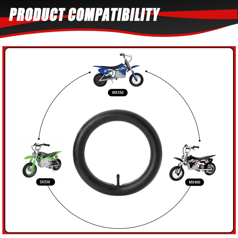 KAMIER 12.5x2.75 (12-1/2x2.75) Inner Tube for Razor MX350 MX400 ZR350 SX350 Mcgrath Dirt Bike E-Zip E500 E750 X-Treme X-560 Kids Electric Mini Dirt Rocket Bike Gas Scooter Tire Tube Heavy Duty Parts