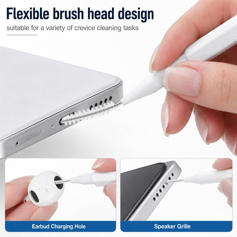 20 Pcs Charging Port Cleaner Anti-Clogging Mini Brushes Cleaner | Phone Port Cleaning Kit, Shower Head Cleaning Brush, for Charging Ports Speaker Bathroom