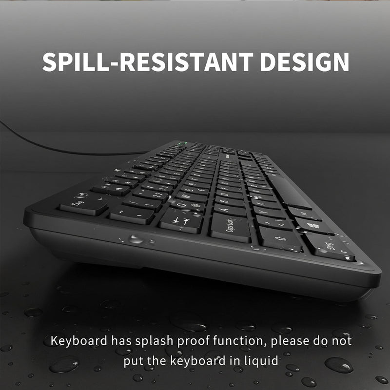 French AZERTY Keyboard Wired USB for Computer Laptop PC | 105 Keys Full-Size Laser-Etched(Not Fading Character）1.6m Cable Length,Typing Comfort for French Speakers,Office French AZERTY Layout