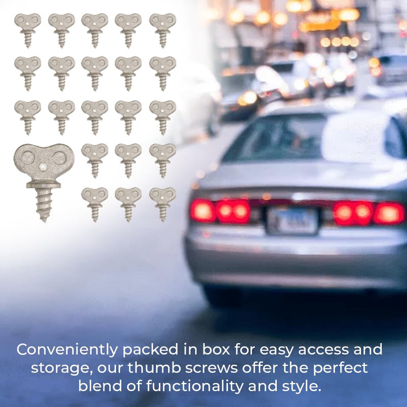 HI-TECH License Plate Thumb Screws 50 Pack – Durable, Easy to Install, Rust-Resistant, Fit for Cars & Trucks - Strong Hold Pack of 50