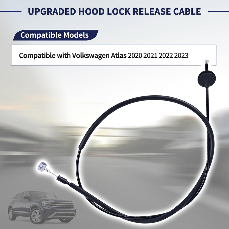 Hood Latch Release Cable 3CM823535 Compatible with Volkswagen Atlas 2020 2021 2022 2023