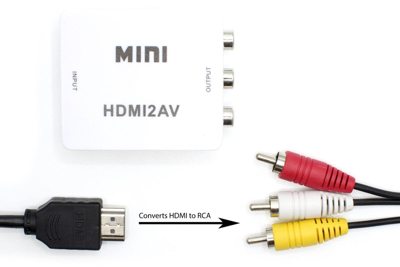 THE CIMPLE CO - HDMI to RCA Converter (Digital to Analog Converter) - Converts from HDMI - Does not Work in Reverse - Down CONVERTS - White Kit