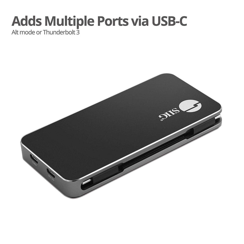 SIIG 4K USB-C MST Laptop Docking Station Thunderbolt 3 Compatible with 100W PD Supports Windows & Chromebooks, Mac M1/M2/M3 Pro/Max for Single Extend Video Output only