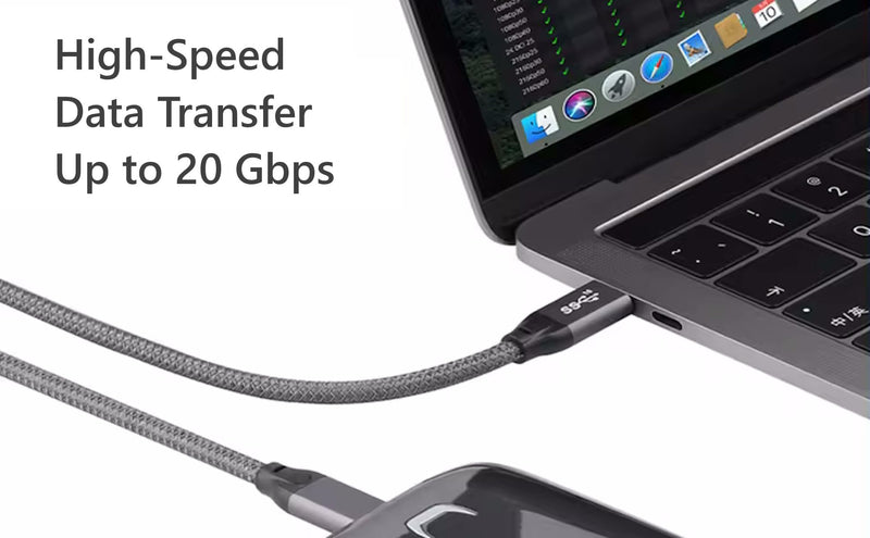 USB C to USB C High Speed Data Transfer, Video, Display, Monitor, Docking Station Cable for MacBook, Laptop, PC, HP, MNN, KYY, ARZOPA, InnoView, UPERFECT, c-Force, ReHisk, ViewSonic, VisionOwl & More